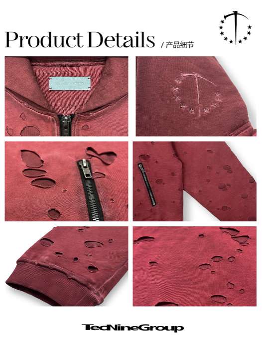 Distressed with Punch Holes Vintage Wizard Hat Short and Wide Hoodie - PSYLOS 1, Distressed with Punch Holes Vintage Wizard Hat Short and Wide Hoodie, Jacket, TecNineGroup, PSYLOS 1